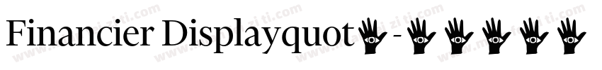 Financier Displayquot;字体转换